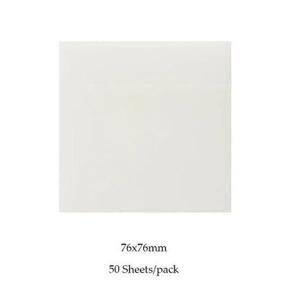 50 PET Transparent Waterproof Sticky Notes - Creative School Office