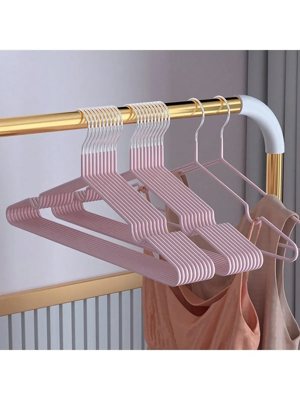 10pcs Metal Traceless No Slip Clothes Hangers Space Saver
