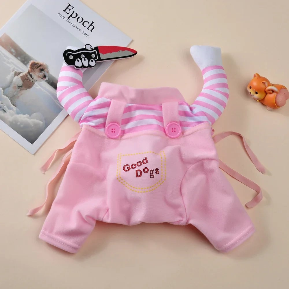 Adjustable Halloween Dog Costume Jumpsuit - Small to Large Sizes
