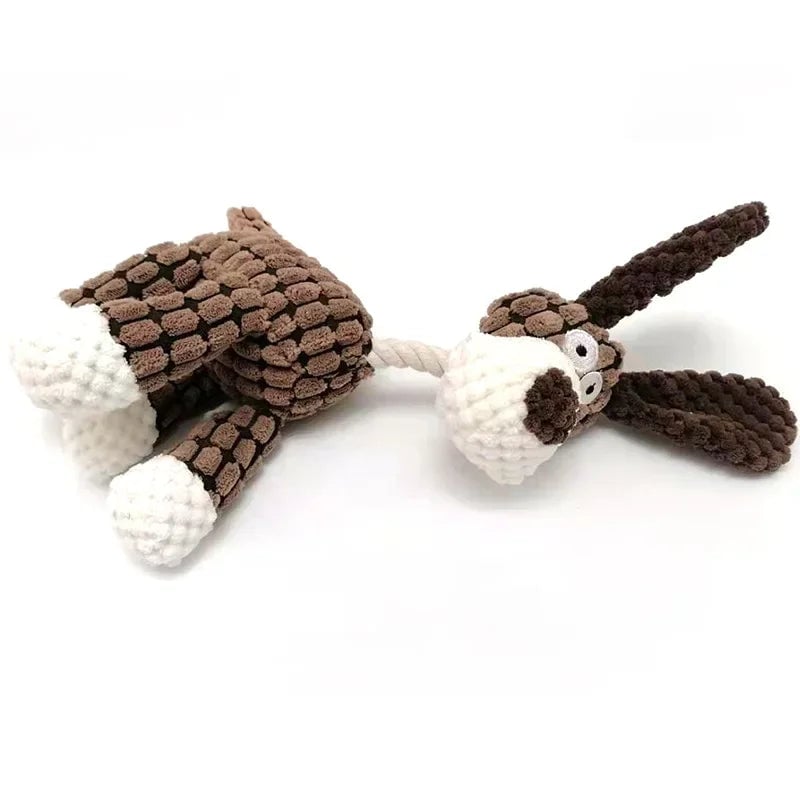 Corduroy Donkey Squeaky Dog Chew Toy - Plush Training Toy Puppy