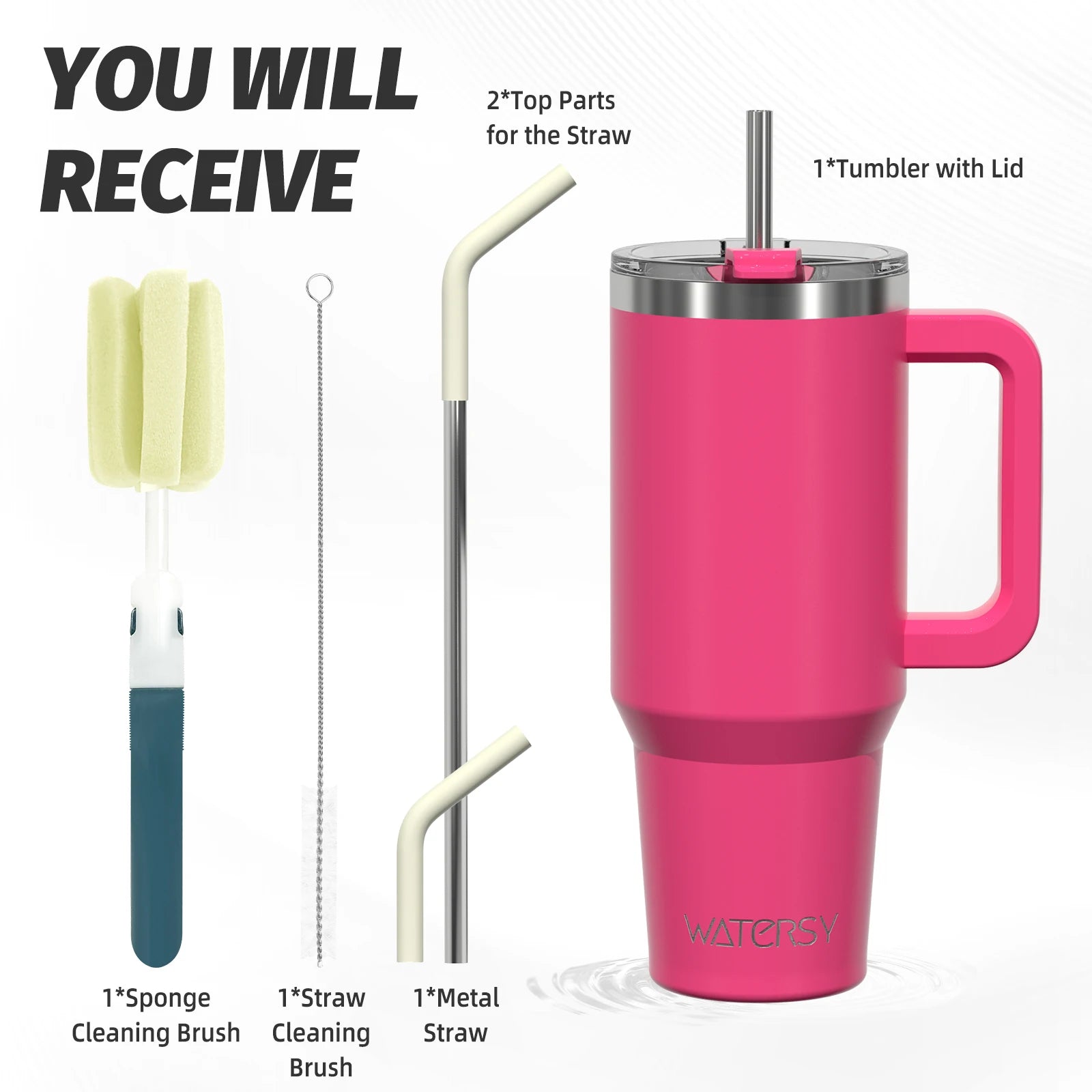 304 Stainless Steel Vacuum Insulated Tumbler 20oz/30oz/40oz Handle