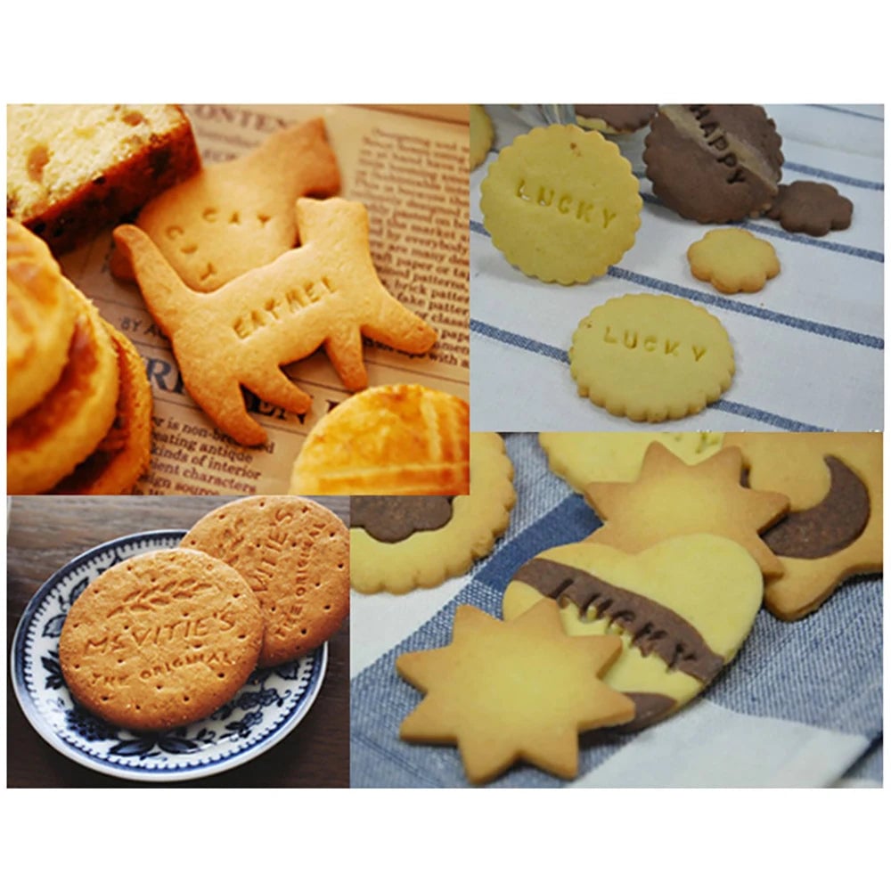 Letter Number Cookie Mould Set - Alphanumeric Baking Stamps Tool