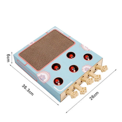 Pop-Up Interactive Cat Scratcher - Corrugated Cardboard Multi-Play Toy