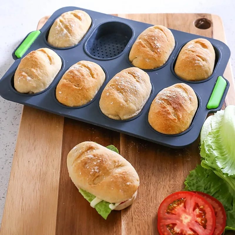Non-Stick Silicone Mini Baguette Baking Pan DIY Bread Mold Tray