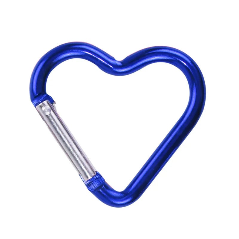 Heart-Shaped Aluminum Carabiner Keychain Clip Hook Water Bottle