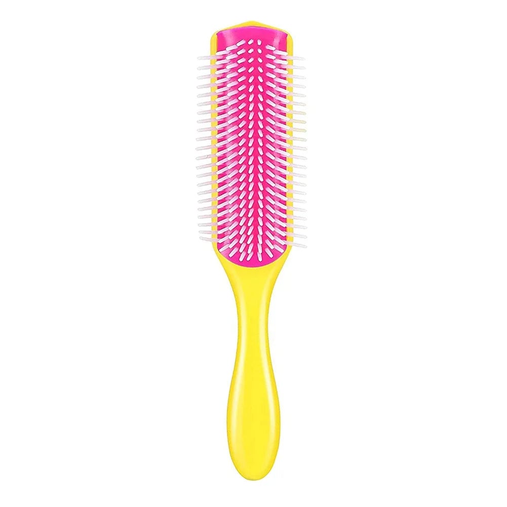 9 Rows Hair Brush Detangling Comb Scalp Massage Straight Curly Hair