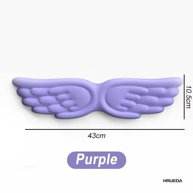 Memory Foam Ergonomic Keyboard Mouse Wrist Rest Pad Set Angel Wing