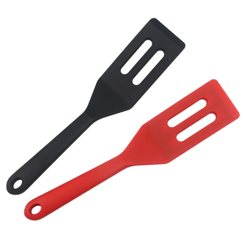 Silicone Brownie Cookie Spatula - Small Flat Slotted Design