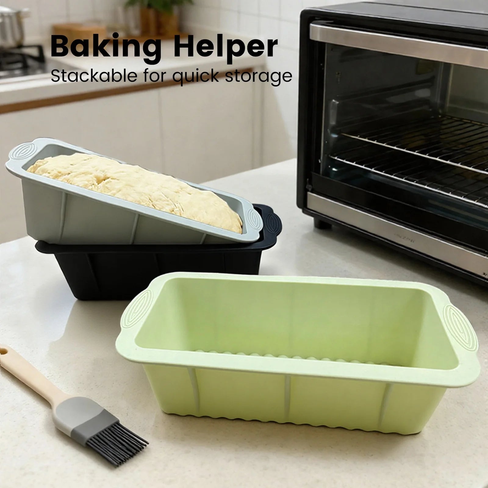 Food Grade Silicone Loaf Pan Non-Stick Rectangular Bread Mold