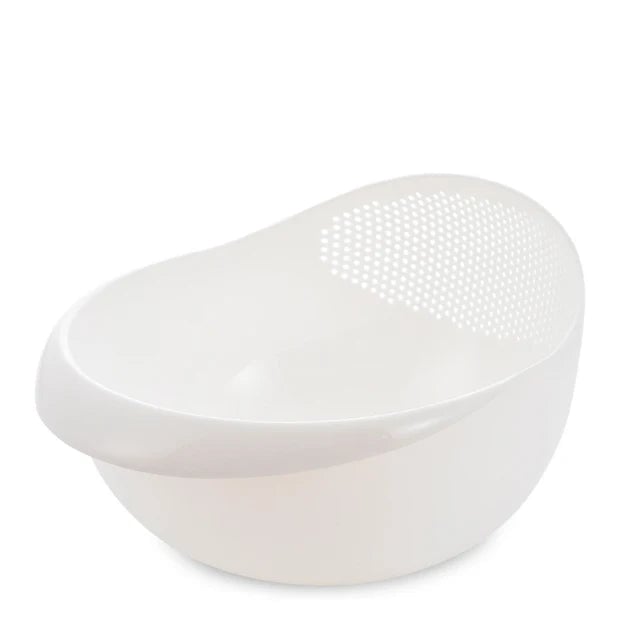 Plastic Rice Sieve Colander - Multi-Purpose Kitchen Drain Basket