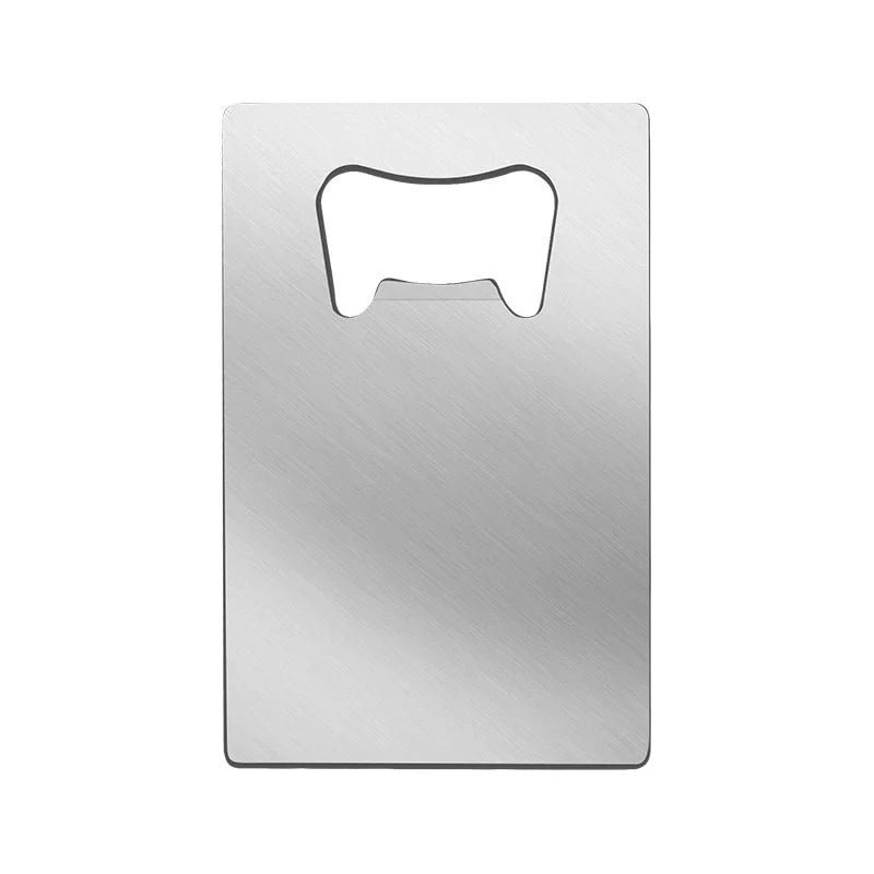 Stainless Steel Credit Card Bottle Opener - Spades Design