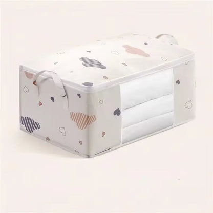 Large Foldable Storage Bag - Reinforced Handle & Zipper Organizer