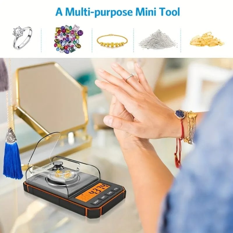 0.001g Professional Digital Jewelry Scale 50g Milligram Precision