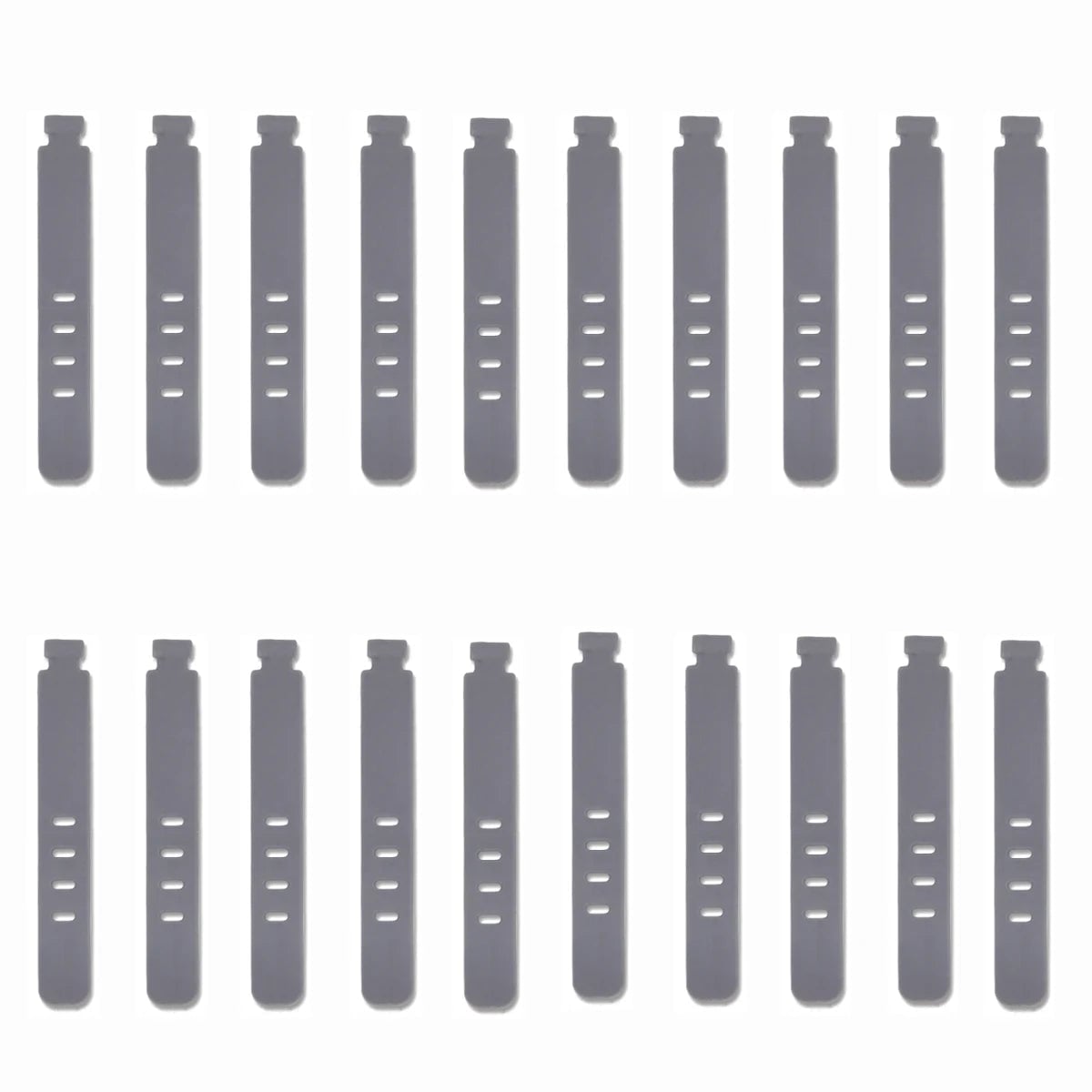 20PCS Silicone Cable Ties Reusable Wire Organizer Cord Holder Straps