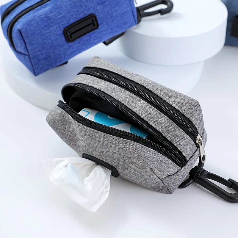 Portable Dog Poop Bag Holder Dispenser with Treat Storage Pet Waste