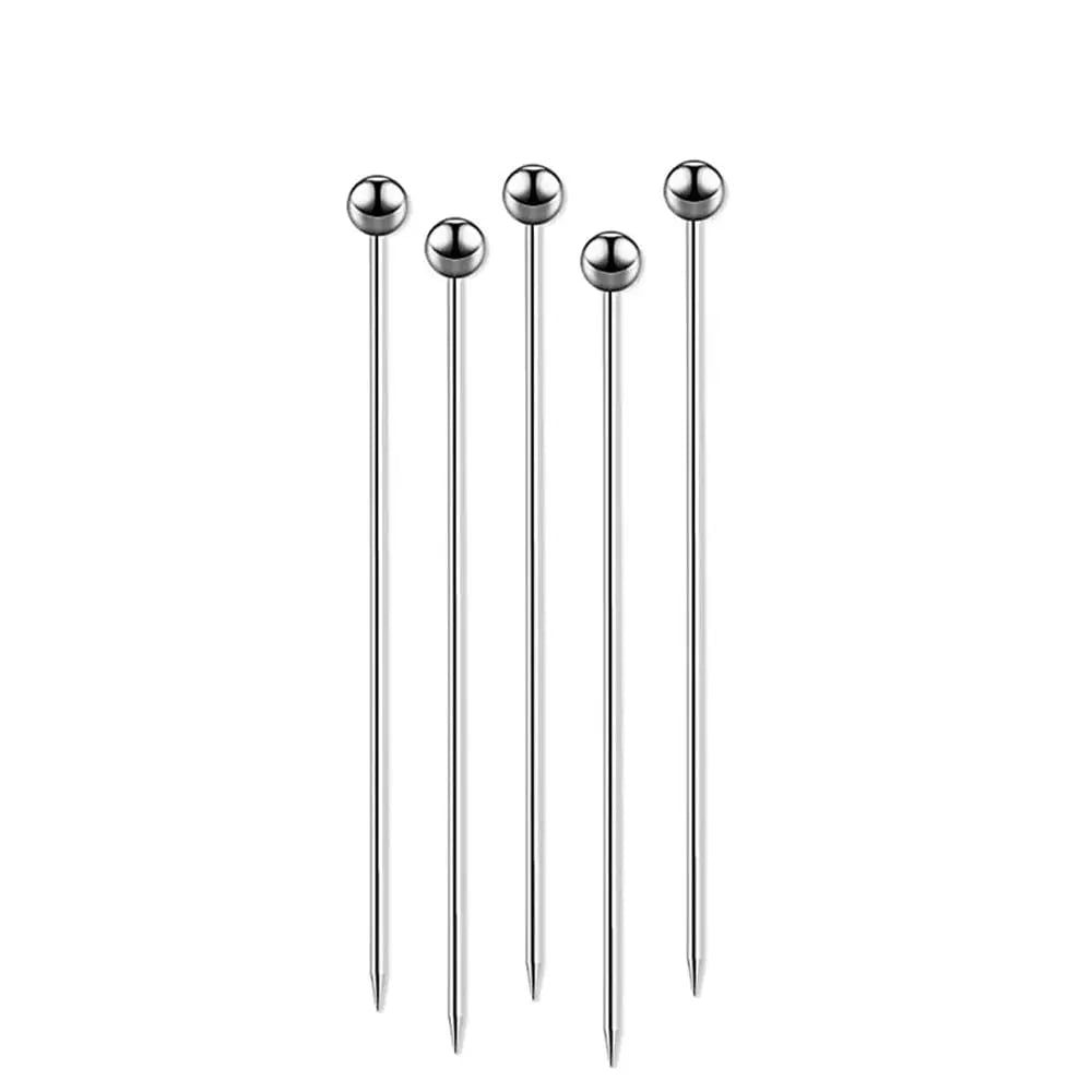 Stainless Steel Cocktail Picks - Reusable Fruit Forks Bar Tools