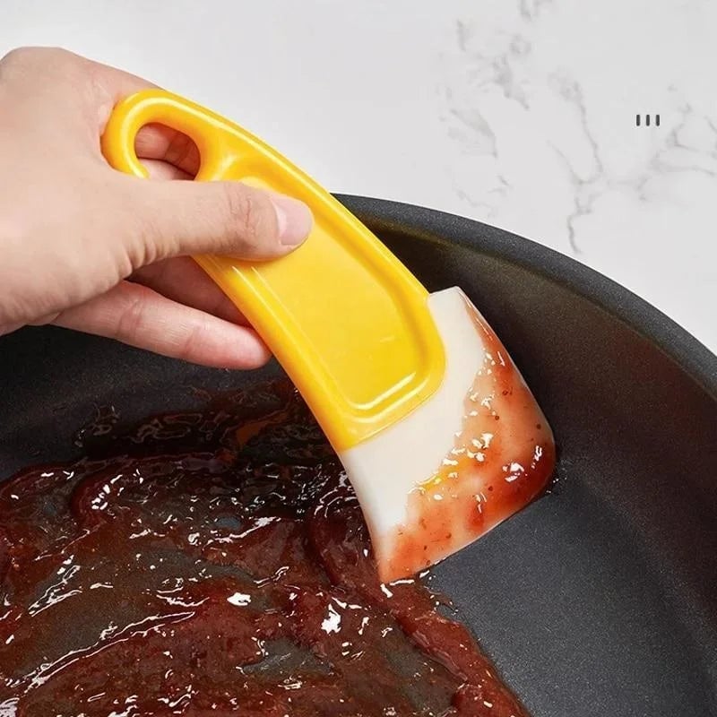 Soft Blade Kitchen Scraper Spatula - Pan Pot Dish Cleaning Tool