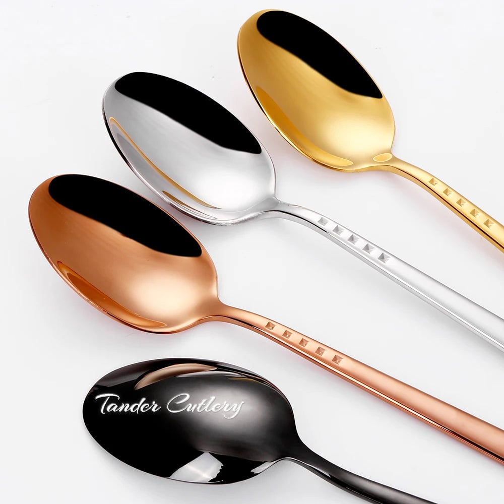 304 Stainless Steel Coffee Spoon Set - 3/4/6/12Pcs Stirring Teaspoons