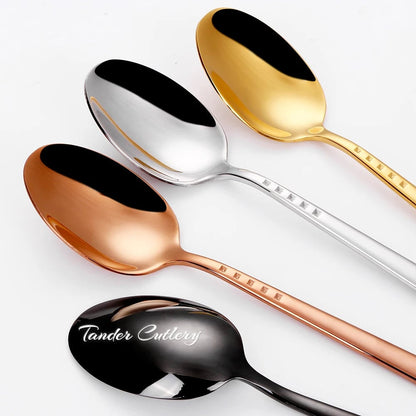 304 Stainless Steel Coffee Spoon Set - 3/4/6/12Pcs Stirring Teaspoons