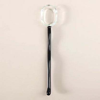 Colored Glass Long Handle Dessert Spoons - Coffee Stirring Spoons