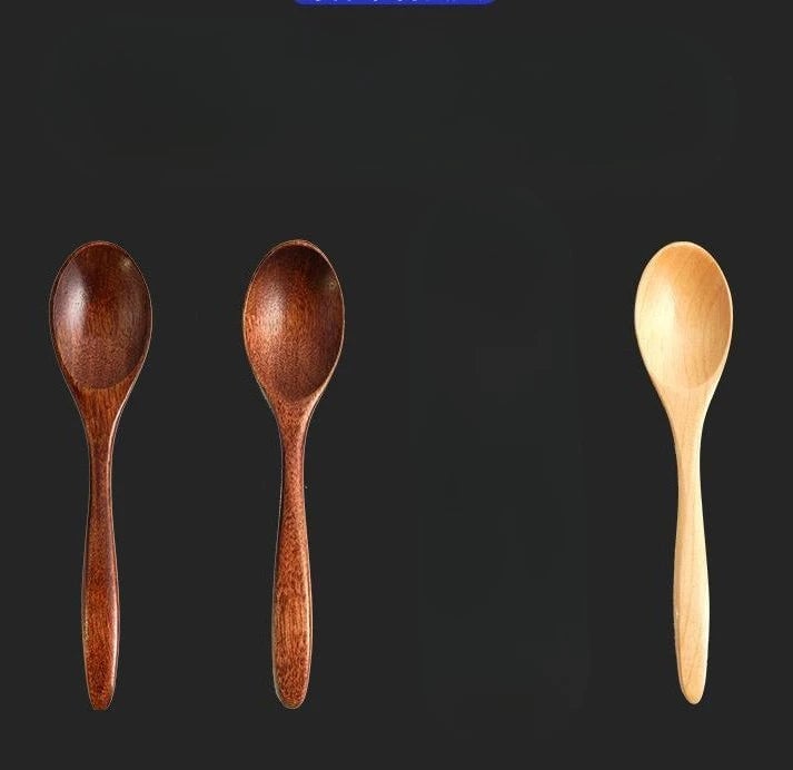 Anti-Scald Wooden Stirring Spoons - Heat-Resistant Tea Coffee Utensil