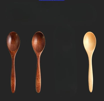 Anti-Scald Wooden Stirring Spoons - Heat-Resistant Tea Coffee Utensil