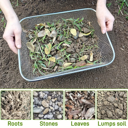 Stainless Steel Soil Sieve Mesh - Garden Rock Filter Compost Sand