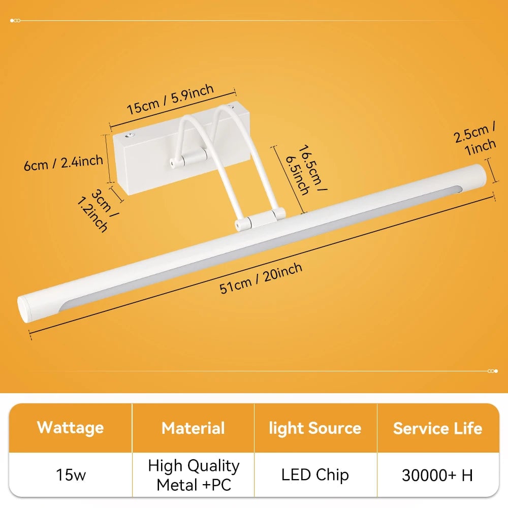 LED Waterproof Bathroom Mirror Light - Modern Vanity Wall Lamp