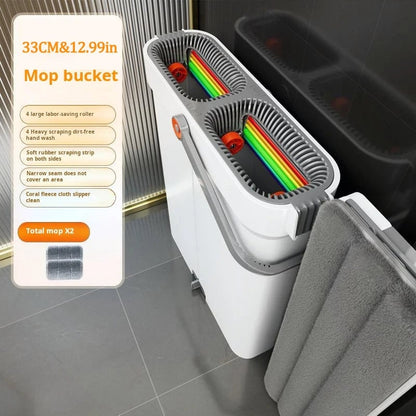 Joybos 360° Spin Mop 33cm Hand-Free Flat Barrel Bucket Set