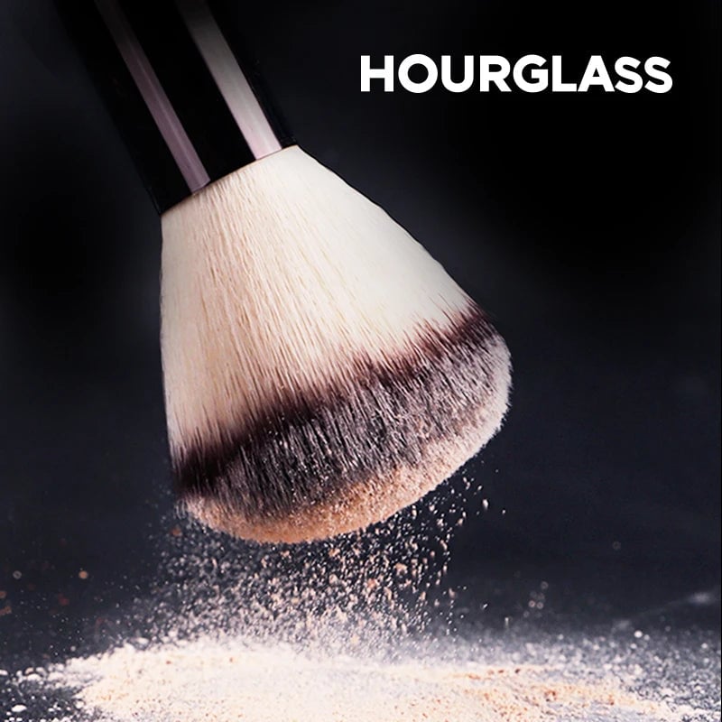 No.1 Round Head Powder Brush - Soft Fiber Hair Hourglass Design