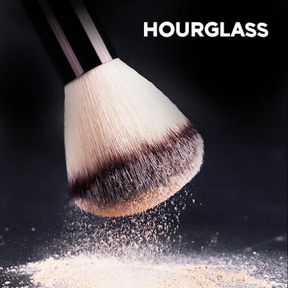 No.1 Round Head Powder Brush - Soft Fiber Hair Hourglass Design