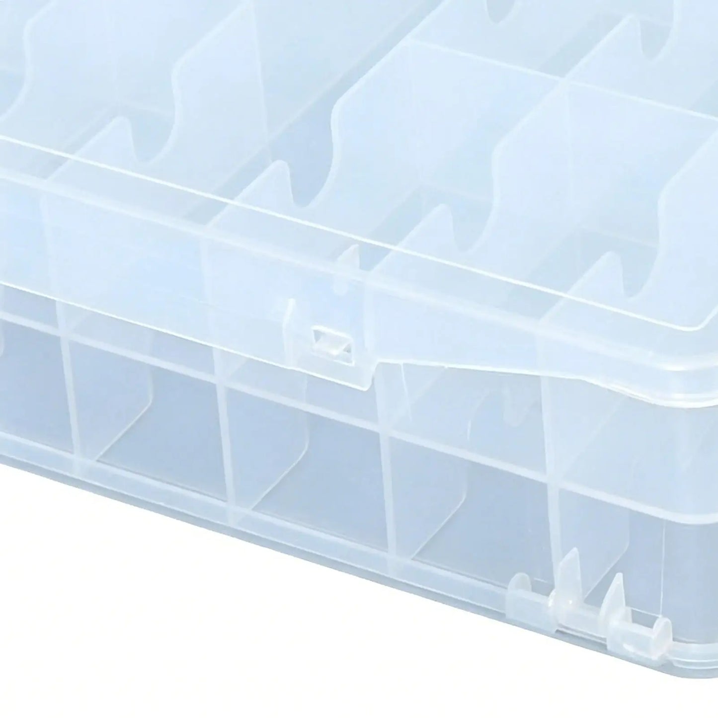 46 Compartment Clear Storage Box Organizer with Handle & Lid