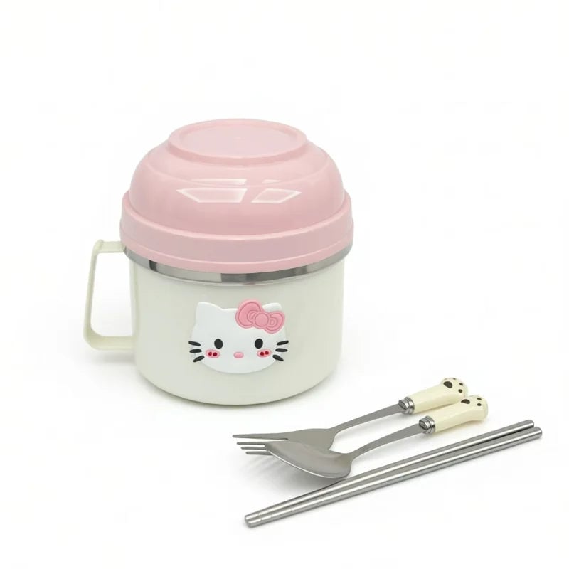 KT Cat Stainless Steel Bento Box - Multi-Compartment Lunch Container