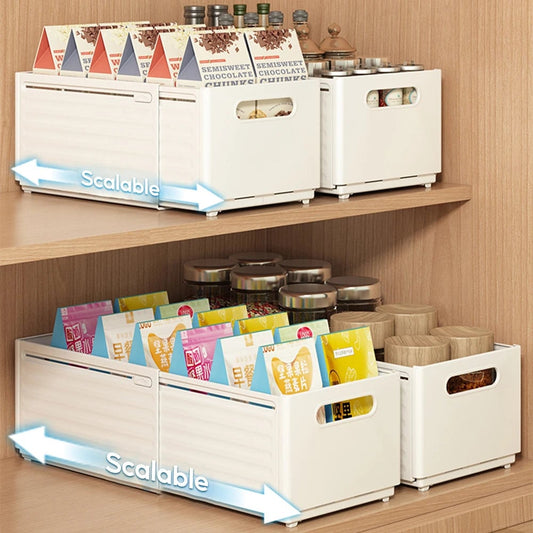 Retractable Kitchen Storage Basket - Multifunctional Cabinet Organizer
