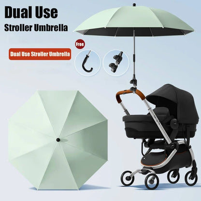 85cm 2-in-1 Clip-On Universal Baby Parasol Stroller Umbrella