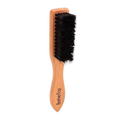 Professional Beard Brush Wooden Handle Soft Bristle Barber Tool