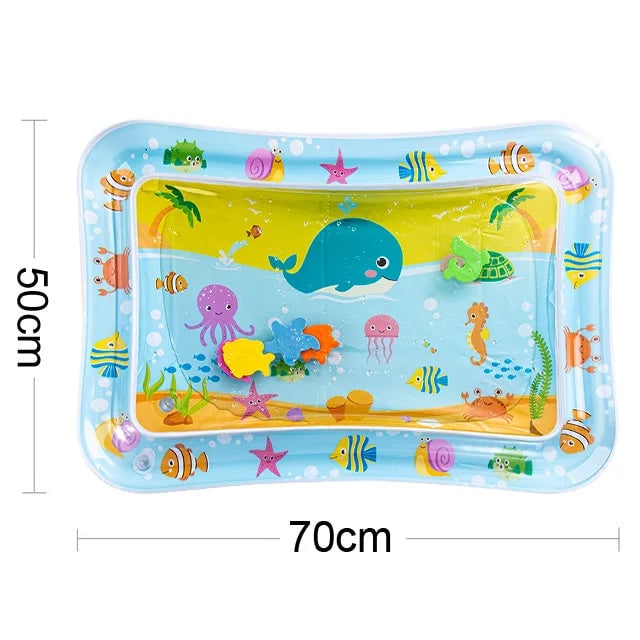 Inflatable Water Play Mat - Tummy Time Activity Pad for Babies