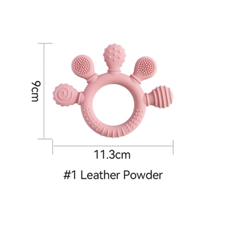 Food Grade Silicone Baby Teether BPA Free Sensory Rattle Toy