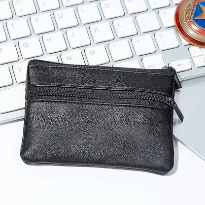 Compact Zipper Coin Purse - Unisex Small Wallet for Change & Cards