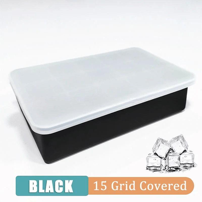 Silicone Ice Cube Maker Mold Tray with Lid - 4/6/8/15 Grid Large Ball