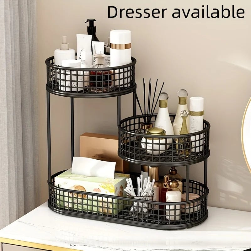 Stainless Steel Multi-Layer Round Fruit Basket Storage Display Rack