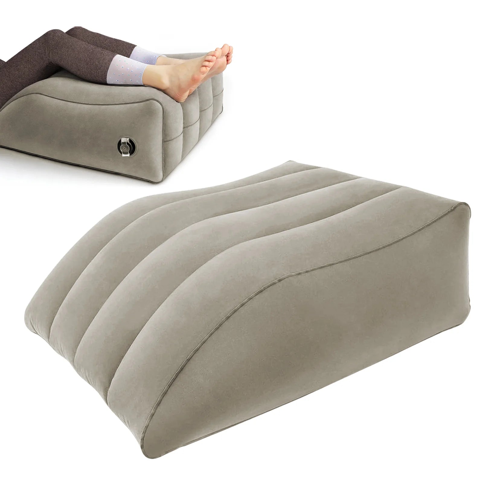 Inflatable Leg Elevation Pillow - Circulation Support Wedge Cushion