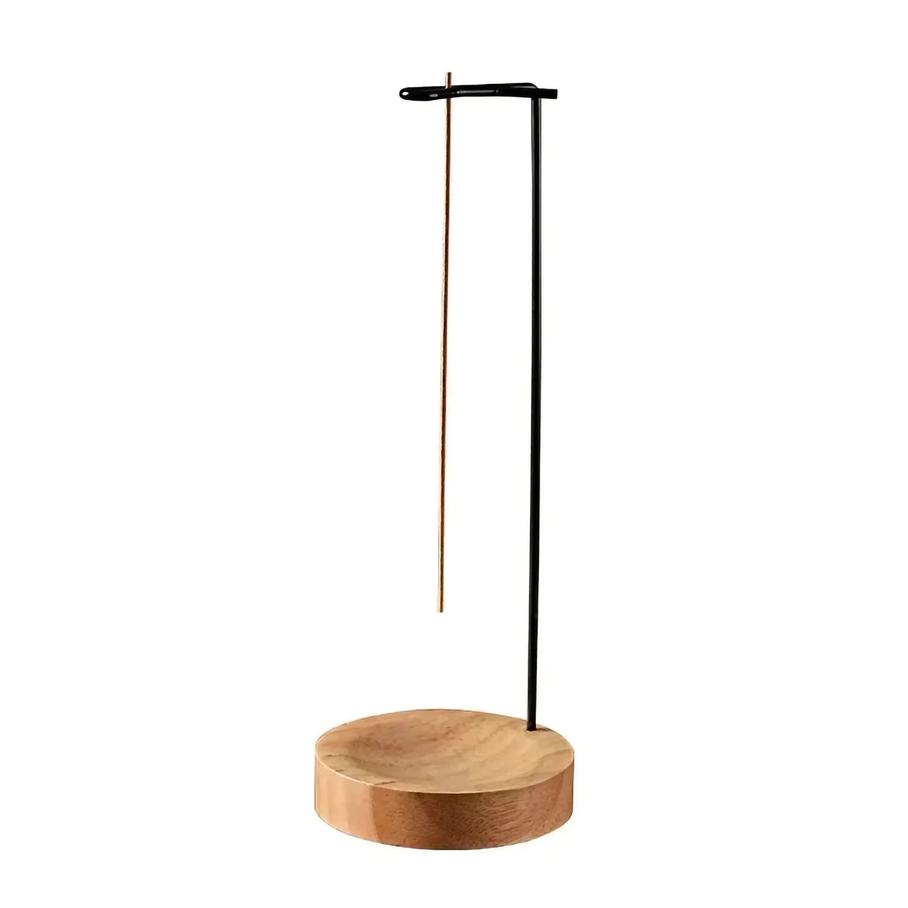 Wooden Round Incense Burner Stick Holder Tray for Home Yoga Decor