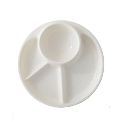 4-Grid Divided Dinner Plate Japanese-Style Plastic Compartment Tray