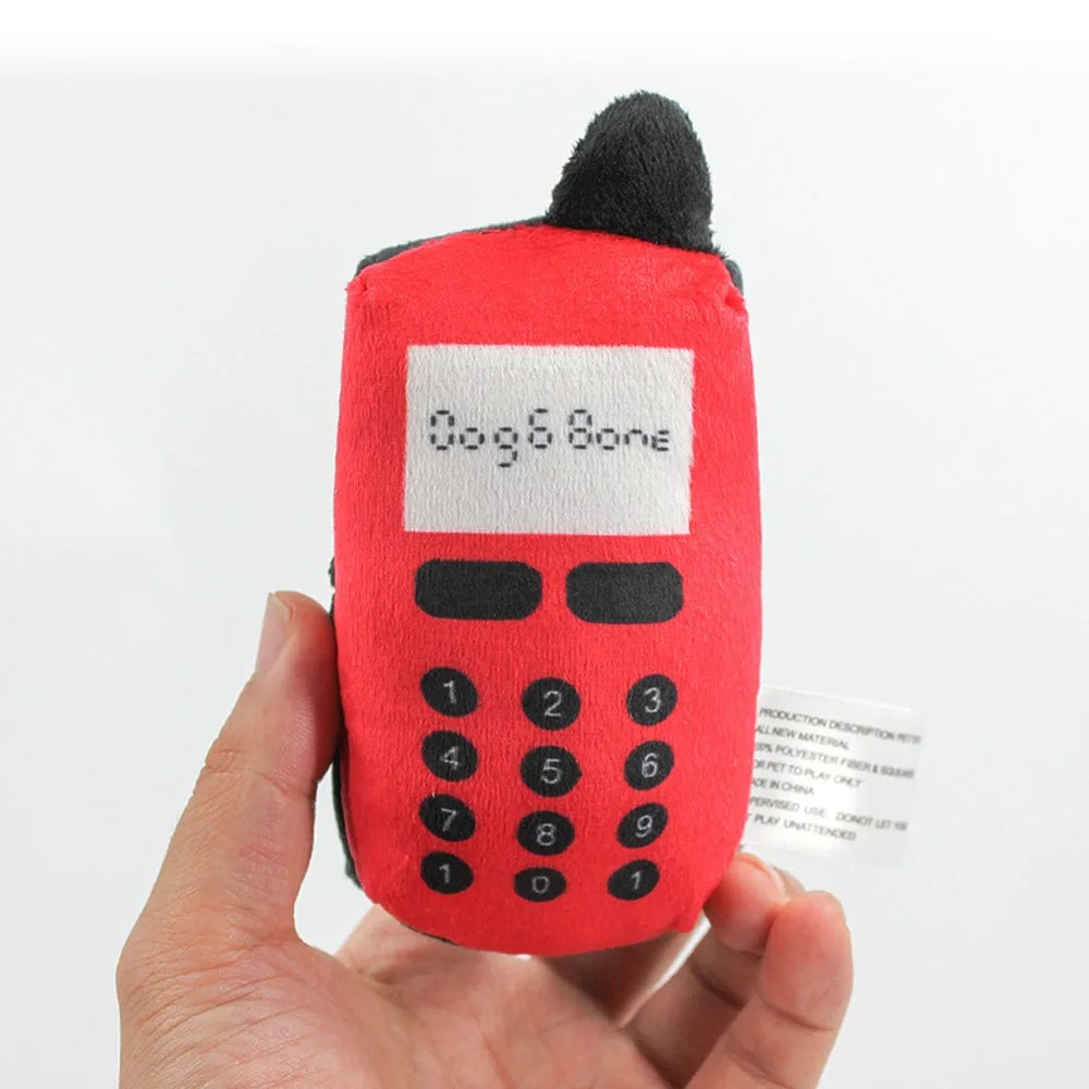 Phone Shaped Squeaky Pet Toys - Durable Interactive Training Chew