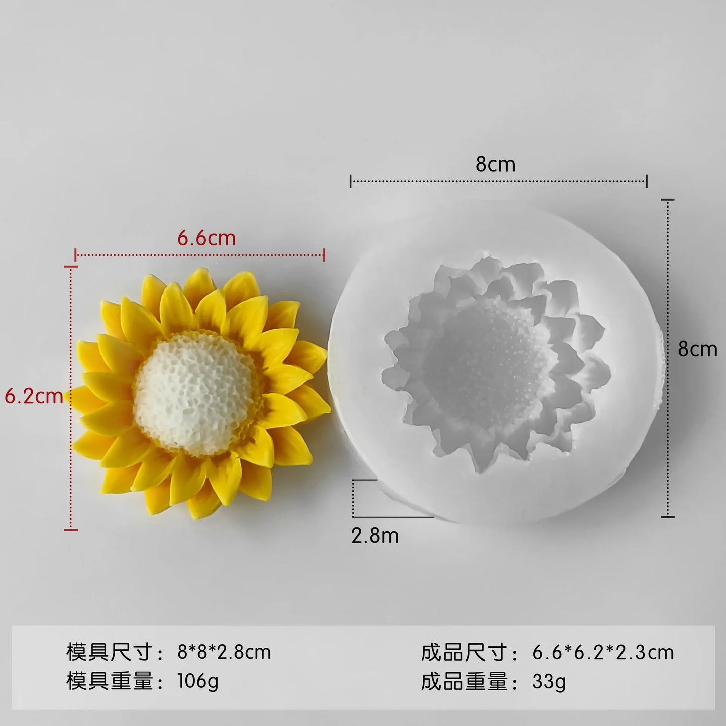 Handmade Daisy Sunflower Soap Plaster Diffuser Stone Mold DIY Kit