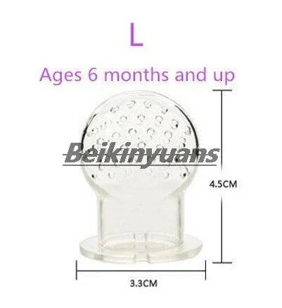 Silicone Baby Teething Pacifier Fruit Vegetable Bite Bag Molar Stick