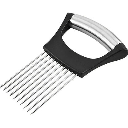 Stainless Steel Onion Slicer Holder - Multi Vegetable Cutter Tool