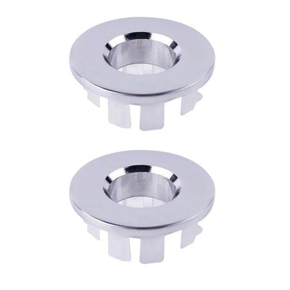 Sink Overflow Cover Chrome Finish Bathroom Drain Protector 3Pcs