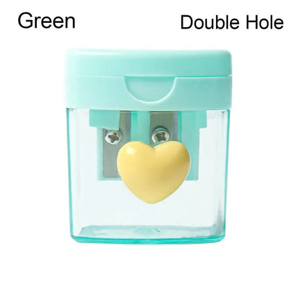 Cartoon Pencil Sharpener Single/Double Hole Student School Office